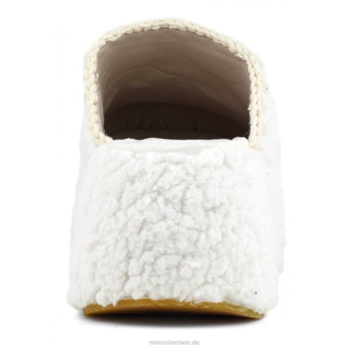 Klobiges Plateau-Sherpa-Pelz Frauen 0V6X141 Weiss Mou
