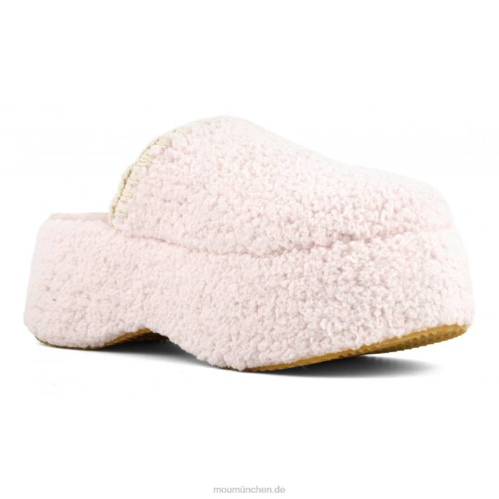 Klobiges Plateau-Sherpa-Pelz Frauen 0V6X142 Rosa Mou