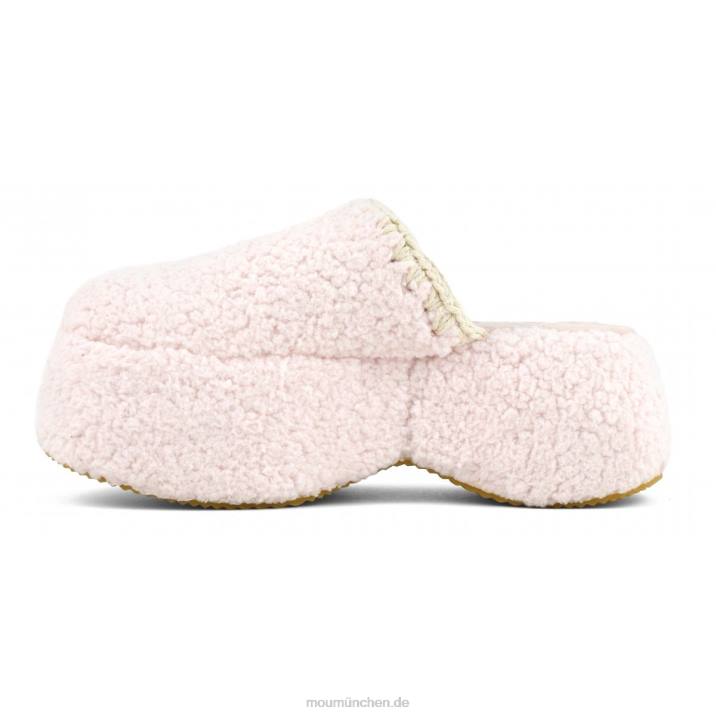 Klobiges Plateau-Sherpa-Pelz Frauen 0V6X142 Rosa Mou