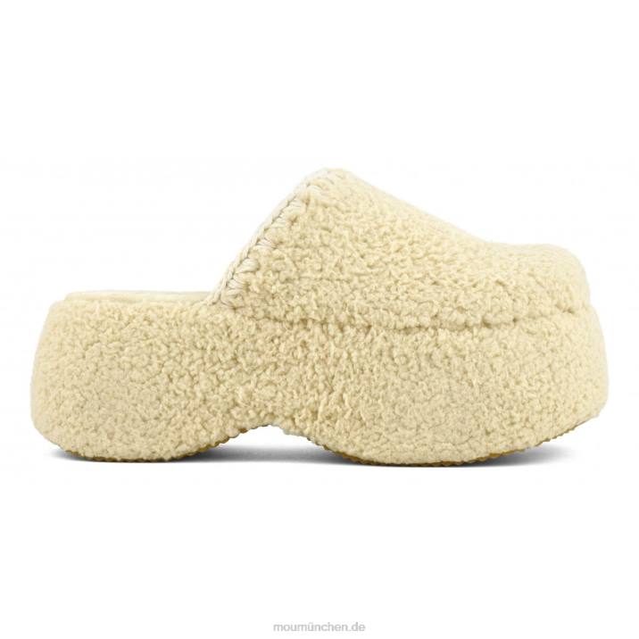 Klobiges Plateau-Sherpa-Pelz Frauen 0V6X143 Beige Mou