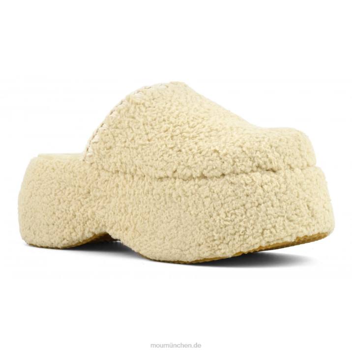 Klobiges Plateau-Sherpa-Pelz Frauen 0V6X143 Beige Mou