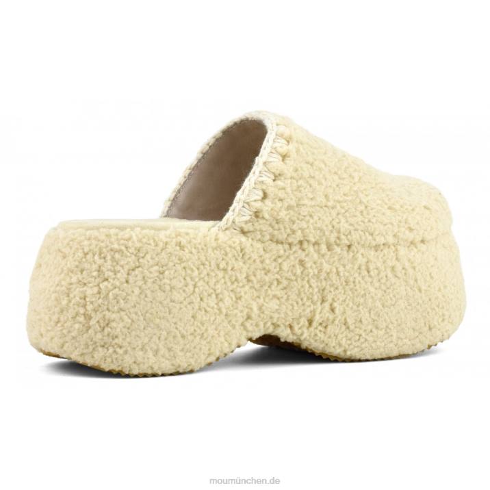 Klobiges Plateau-Sherpa-Pelz Frauen 0V6X143 Beige Mou