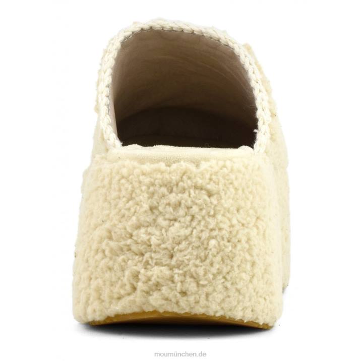 Klobiges Plateau-Sherpa-Pelz Frauen 0V6X143 Beige Mou