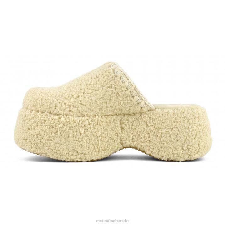 Klobiges Plateau-Sherpa-Pelz Frauen 0V6X143 Beige Mou