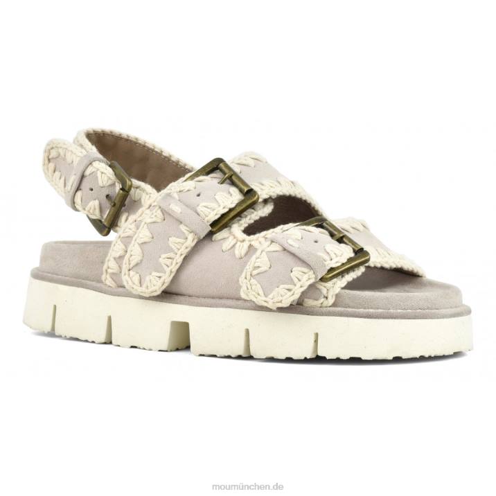 Neue Bio mit Schnallen und Rückengurt Frauen 0V6X118 Kreide Mou