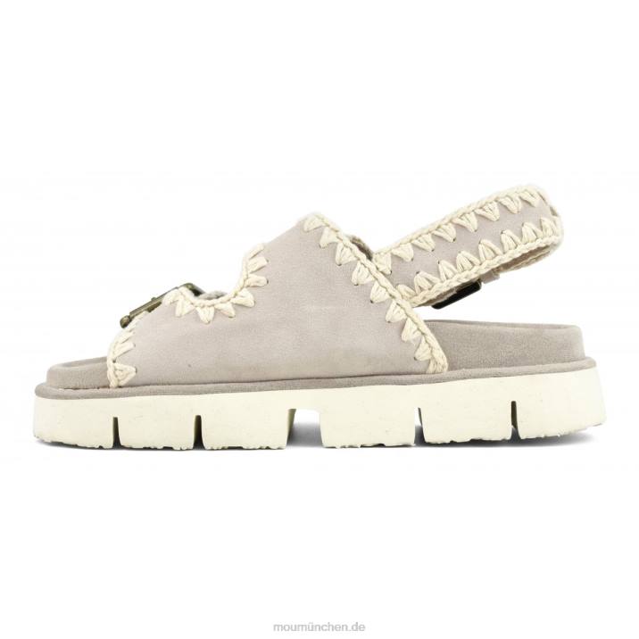 Neue Bio mit Schnallen und Rückengurt Frauen 0V6X118 Kreide Mou