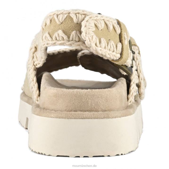 Neue Bio mit Schnallen und Rückengurt Frauen 0V6X120 Weizen Mou