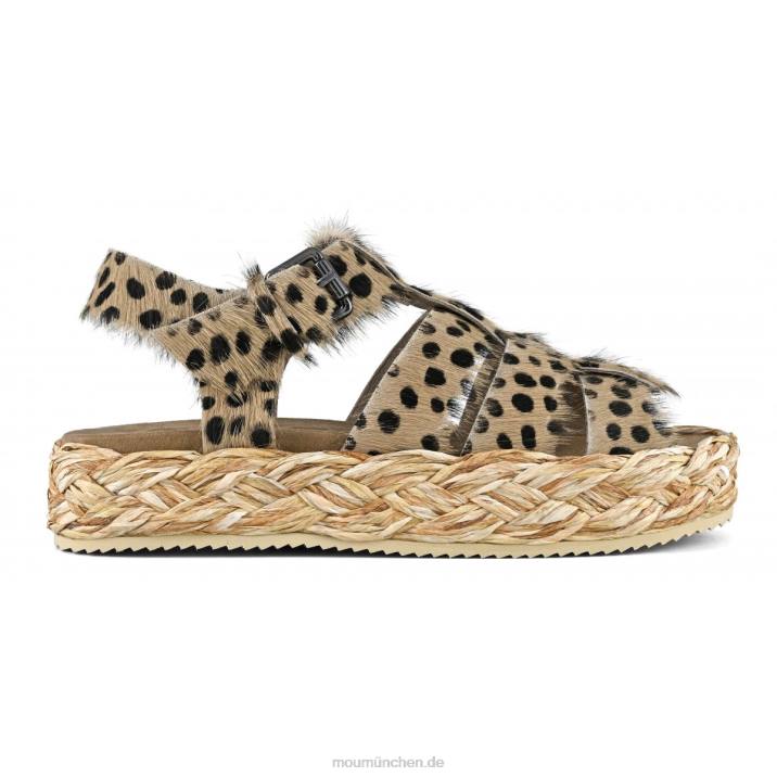 Sandale aus Bastgeflecht Frauen 0V6X125 Gepard mit langen Haaren Mou