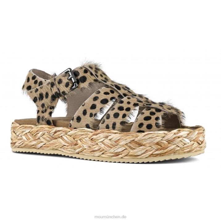 Sandale aus Bastgeflecht Frauen 0V6X125 Gepard mit langen Haaren Mou
