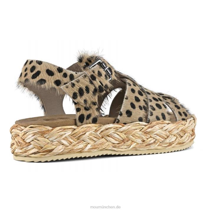 Sandale aus Bastgeflecht Frauen 0V6X125 Gepard mit langen Haaren Mou