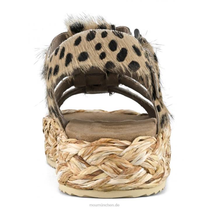 Sandale aus Bastgeflecht Frauen 0V6X125 Gepard mit langen Haaren Mou