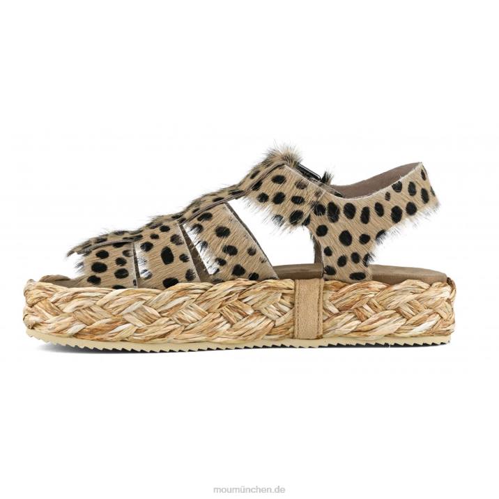 Sandale aus Bastgeflecht Frauen 0V6X125 Gepard mit langen Haaren Mou