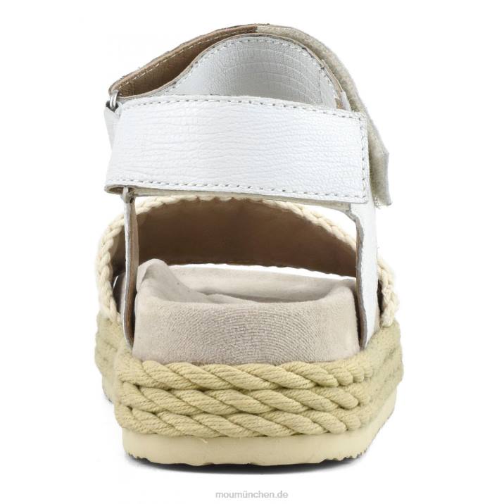 Seil-Bio-Sandalenriemen Frauen 0V6X136 Eidechse weiß Mou