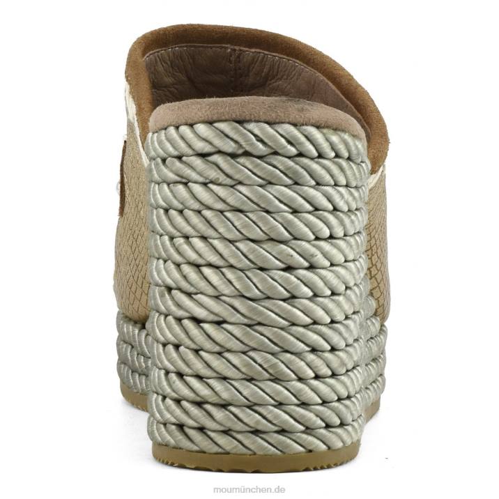 Seilkeil Frauen 0V6X208 metallisches Eidechsengold Mou