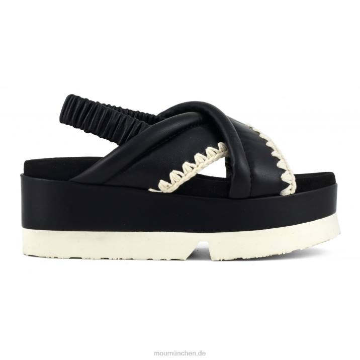 japanisches, überkreuztes Obermaterial Frauen 0V6X192 Schwarz-Weiss Mou