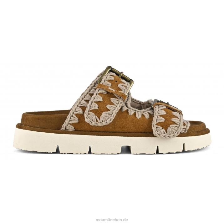 neue Bio mit Schnallen Frauen 0V6X123 Cognac Mou