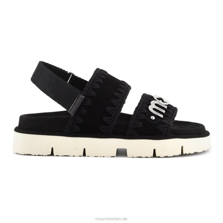 neuer Bio-Sandalen-Rückenriemen Frauen 0V6X161 Schwarz Mou