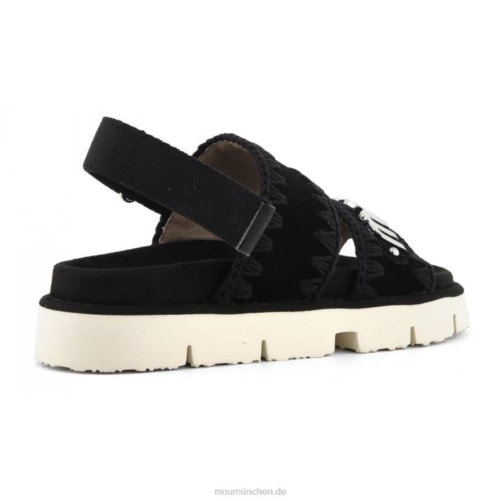 neuer Bio-Sandalen-Rückenriemen Frauen 0V6X161 Schwarz Mou