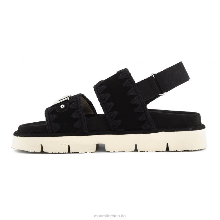 neuer Bio-Sandalen-Rückenriemen Frauen 0V6X161 Schwarz Mou