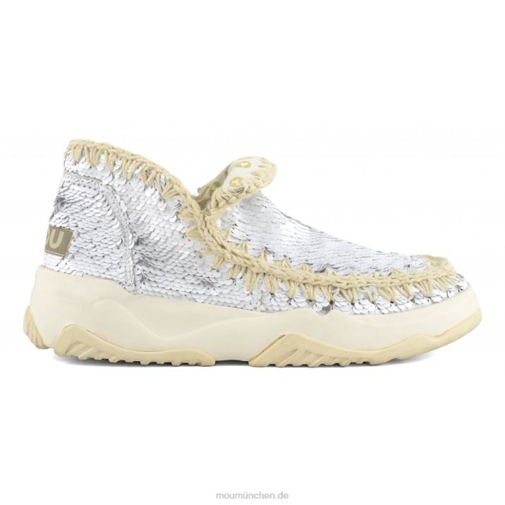 Eskimo-Sneaker mit Pailletten Frauen 0V6X70 Pailletten weiß-silber Mou
