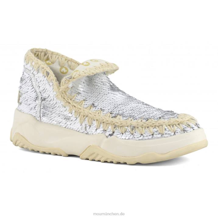 Eskimo-Sneaker mit Pailletten Frauen 0V6X70 Pailletten weiß-silber Mou