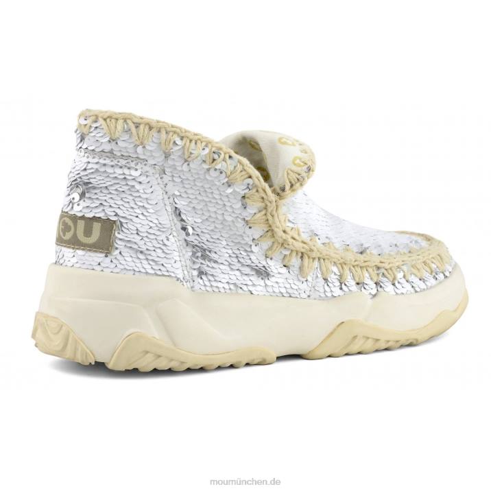 Eskimo-Sneaker mit Pailletten Frauen 0V6X70 Pailletten weiß-silber Mou