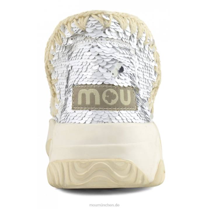 Eskimo-Sneaker mit Pailletten Frauen 0V6X70 Pailletten weiß-silber Mou