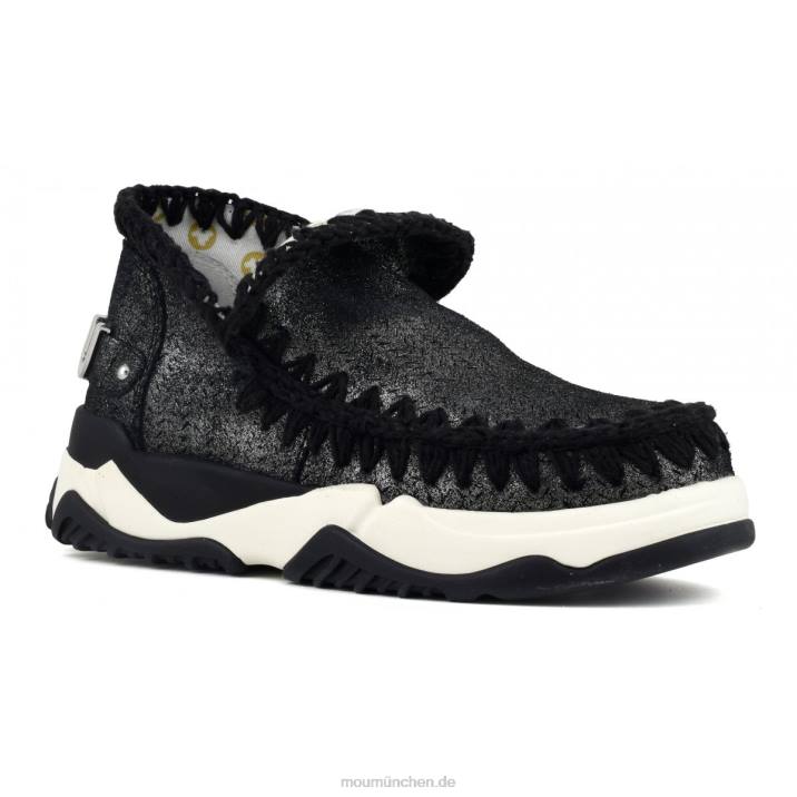 Eskimo Trainer Microglitter Frauen 0V6X73 Mikroglitter schwarz Mou