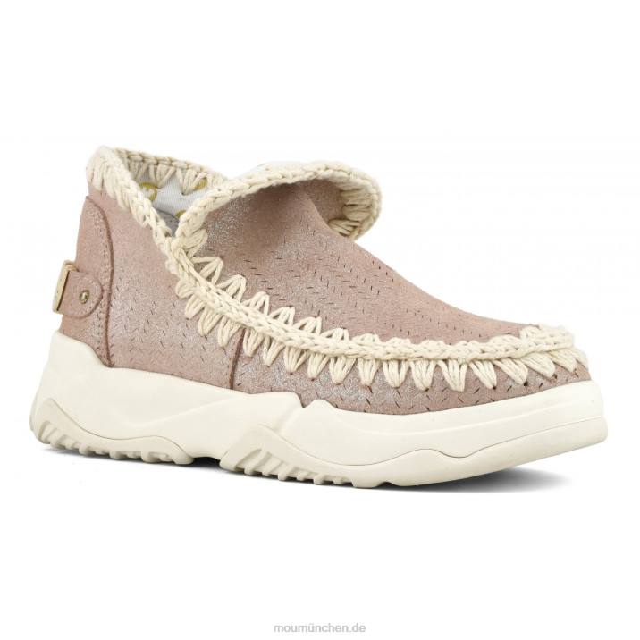 Eskimo Trainer Microglitter Frauen 0V6X75 Mikroglitter rosa braun Mou