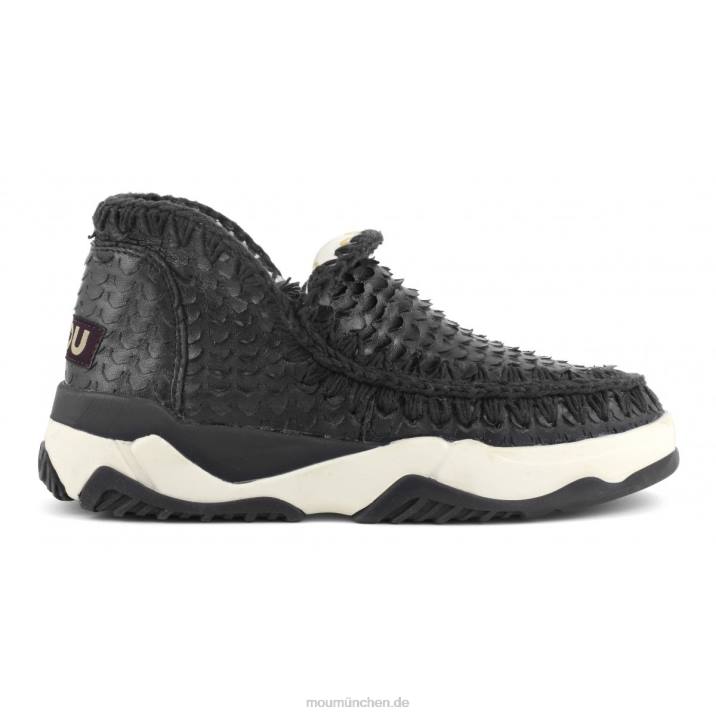 Eskimo-Trainer aus Spezialleder Frauen 0V6X64 Schuppen schneidet schwarz Mou