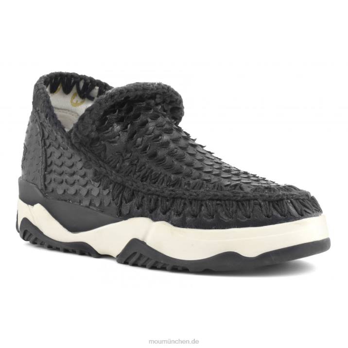 Eskimo-Trainer aus Spezialleder Frauen 0V6X64 Schuppen schneidet schwarz Mou
