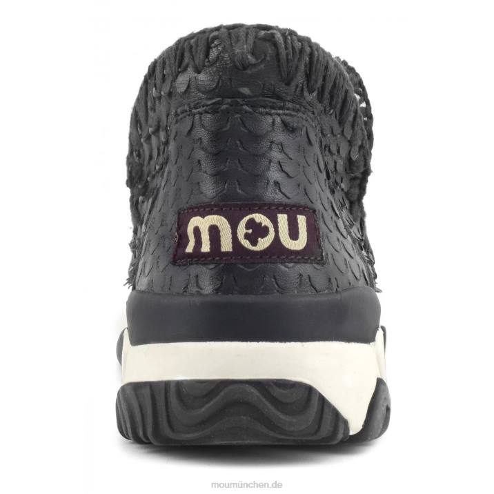 Eskimo-Trainer aus Spezialleder Frauen 0V6X64 Schuppen schneidet schwarz Mou