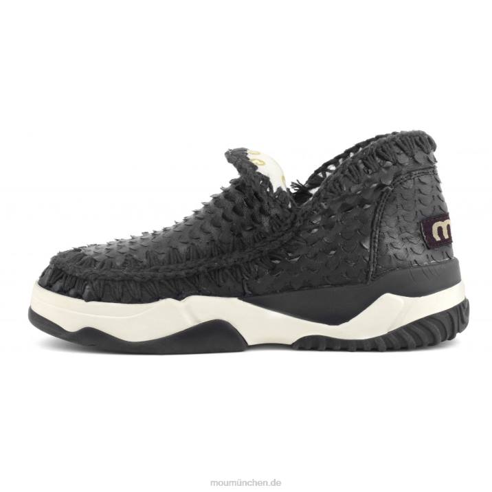 Eskimo-Trainer aus Spezialleder Frauen 0V6X64 Schuppen schneidet schwarz Mou