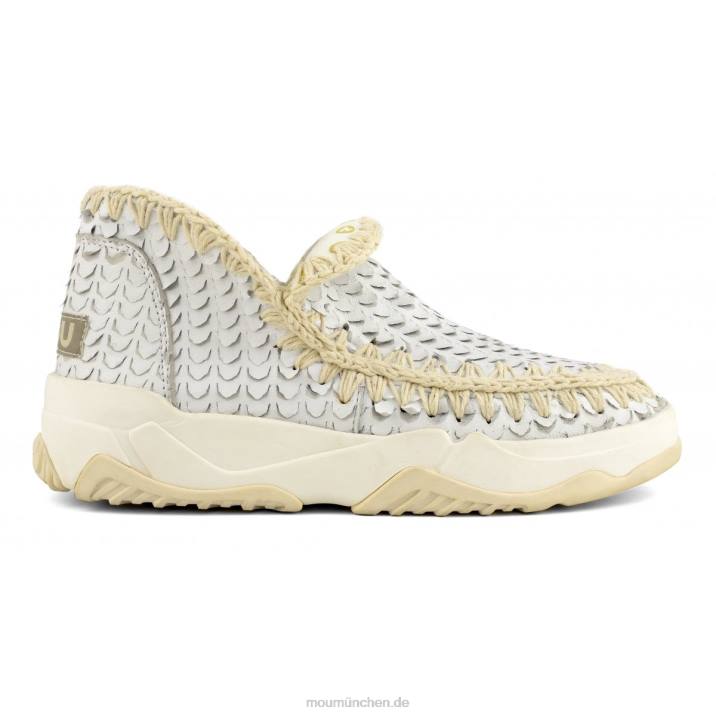 Eskimo-Trainer aus Spezialleder Frauen 0V6X65 Schuppen schneiden weiß Mou