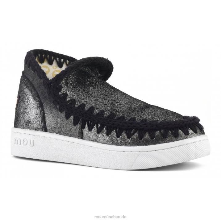 Sommer-Eskimo-Mikroglitter-Sneaker Frauen 0V6X10 Mikroglitter schwarz Mou