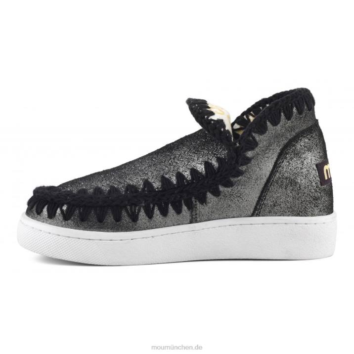 Sommer-Eskimo-Mikroglitter-Sneaker Frauen 0V6X10 Mikroglitter schwarz Mou