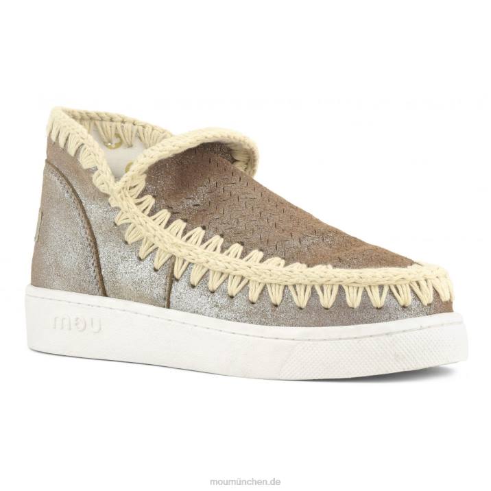 Sommer-Eskimo-Mikroglitter-Sneaker Frauen 0V6X12 Mikroglitter rosa braun Mou