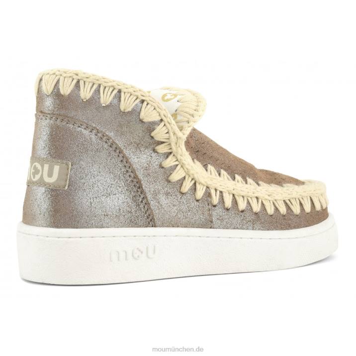 Sommer-Eskimo-Mikroglitter-Sneaker Frauen 0V6X12 Mikroglitter rosa braun Mou