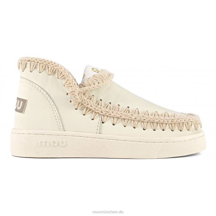 Sommer-Eskimo-Sneaker aus Leder Frauen 0V6X21 Weiss Mou