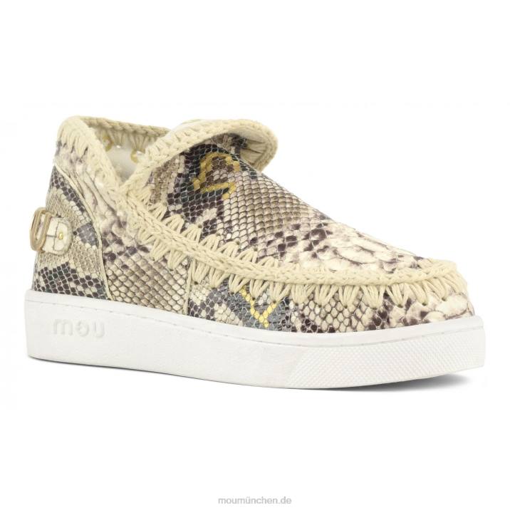 Sommer-Eskimo-Sneaker aus Leder Frauen 0V6X53 Felsenschlange Mou