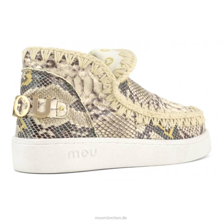Sommer-Eskimo-Sneaker aus Leder Frauen 0V6X53 Felsenschlange Mou