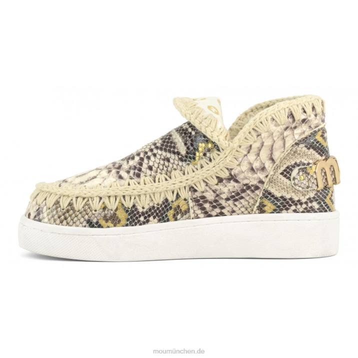 Sommer-Eskimo-Sneaker aus Leder Frauen 0V6X53 Felsenschlange Mou