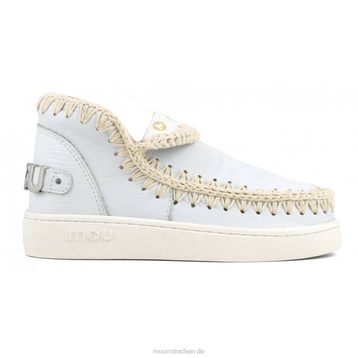 Sommer-Eskimo-Sneaker aus Leder Frauen 0V6X54 Eidechse weiß Mou