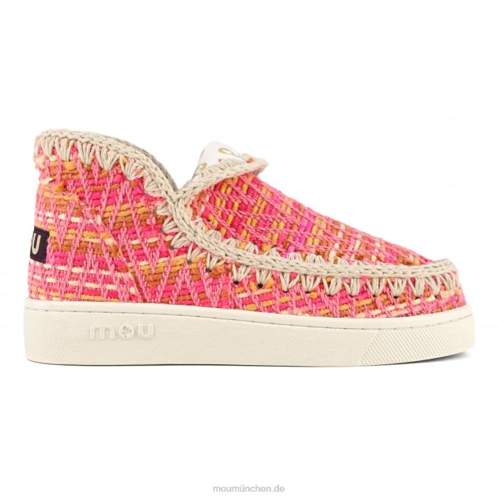Sommer-Eskimo-Sneaker aus gewebtem Textil Frauen 0V6X1 Rosa Mou