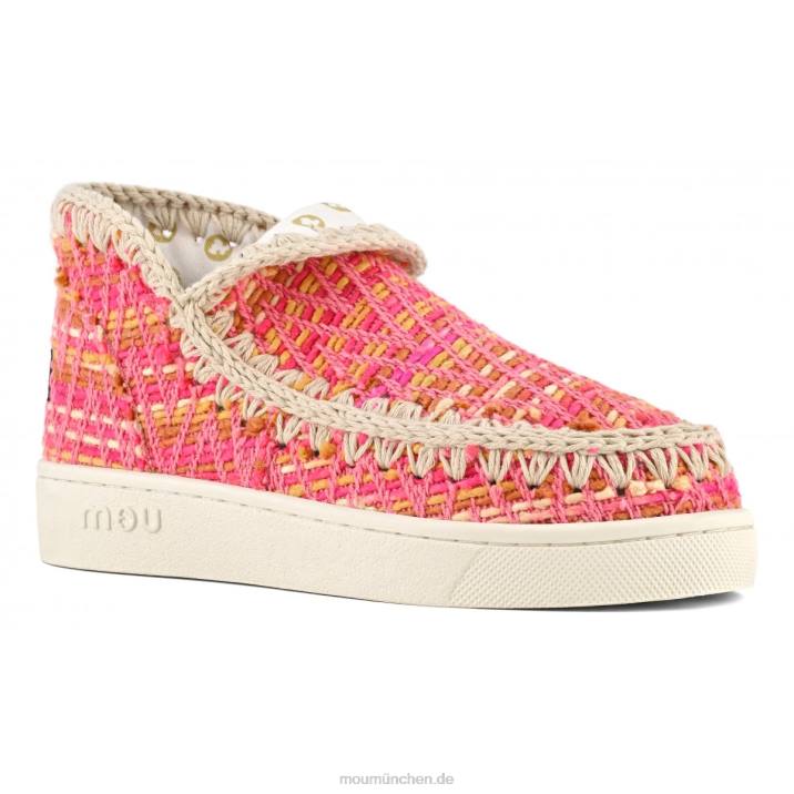 Sommer-Eskimo-Sneaker aus gewebtem Textil Frauen 0V6X1 Rosa Mou