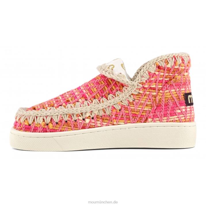 Sommer-Eskimo-Sneaker aus gewebtem Textil Frauen 0V6X1 Rosa Mou