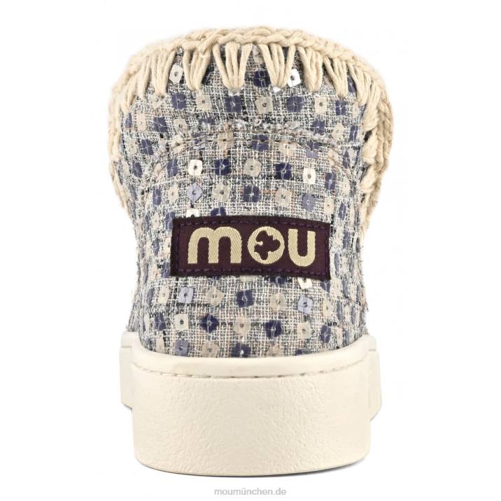 Sommer-Eskimo-Sneaker aus gewebtem Textil Frauen 0V6X5 Marine Mou