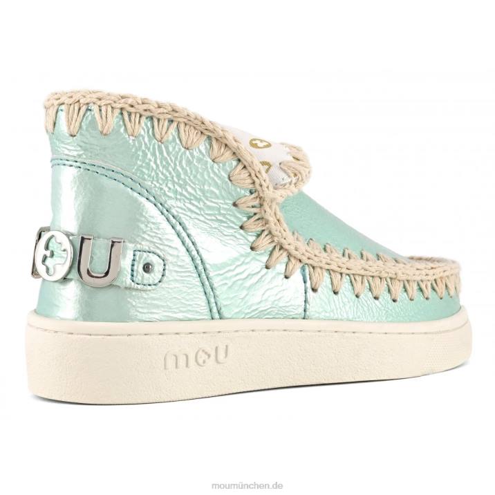 Sommer-Eskimo-Sneaker aus italienischem Leder Frauen 0V6X61 Grün Mou