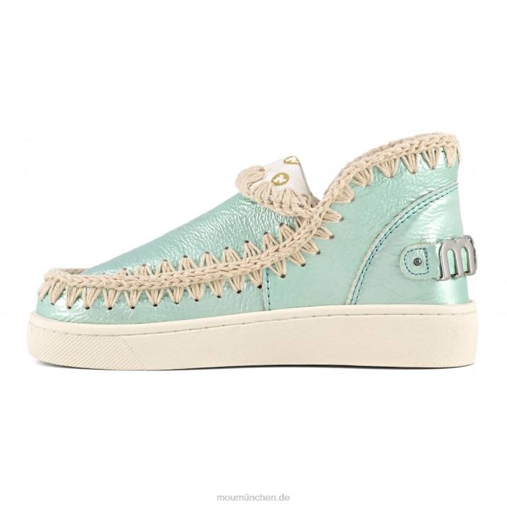 Sommer-Eskimo-Sneaker aus italienischem Leder Frauen 0V6X61 Grün Mou