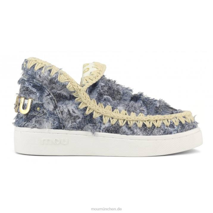Sommer-Jeans-Sneaker Frauen 0V6X60 Denim-Patchwork Mou